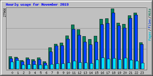 Hourly usage for November 2019