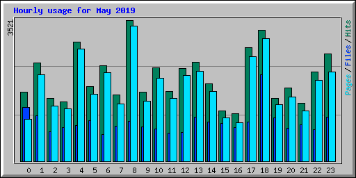 Hourly usage for May 2019